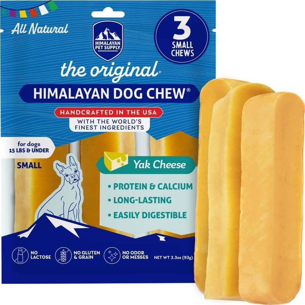 Himalayan Dog Chew, The Original Yak Cheese Dog Chews, 3 Small Yak Chews | Amazon (US)