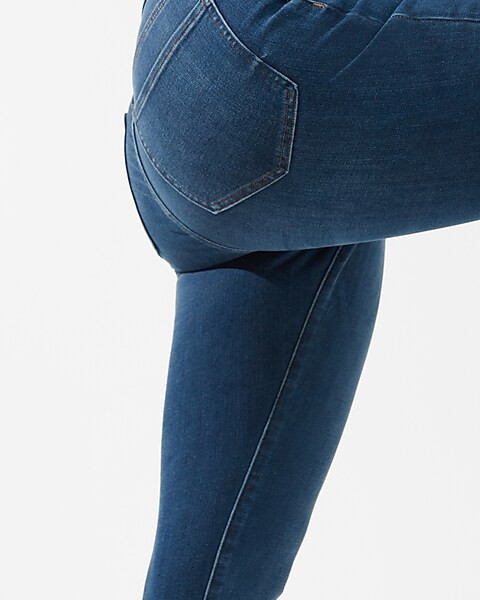 High Waisted Flexx Medium Wash Skinny Jeans | Express