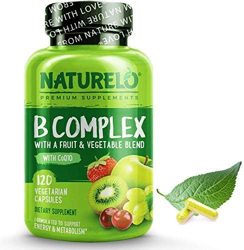 NATURELO B Complex - Whole Food Complex with Vitamin B6, Folate, B12, Biotin - Supplement for Energy | Amazon (US)