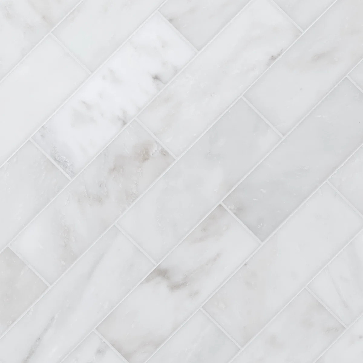 Arabescato Carrara 4 in. x 12 in. Honed Marble Subway Floor and Wall Tile | Wayfair North America