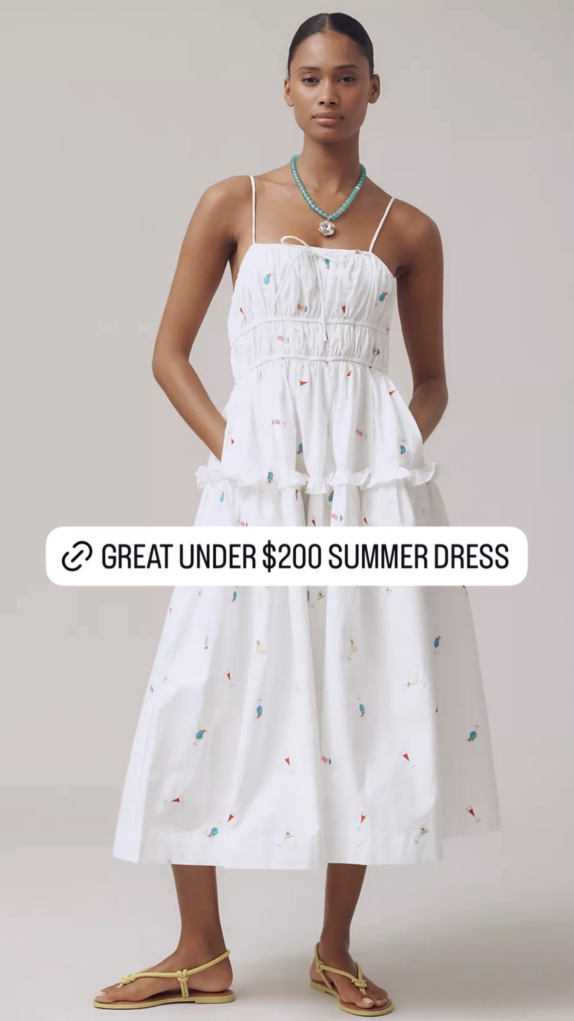 Cute summer dress, white midi dress, coastal style. 

#LTKParties #LTKStyleTip #LTKSummerEdit