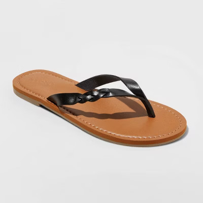 Women's Bobbie Braided Flip Flop Sandals - Universal Thread™ | Target
