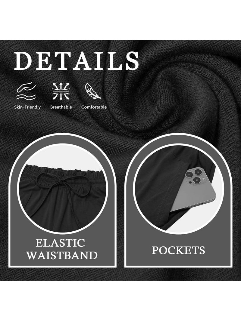 SWQZVT Black Pants for Women Elastic Waistband Fall Pants for Women with Pockets Autumn Women Lou... | Walmart (US)