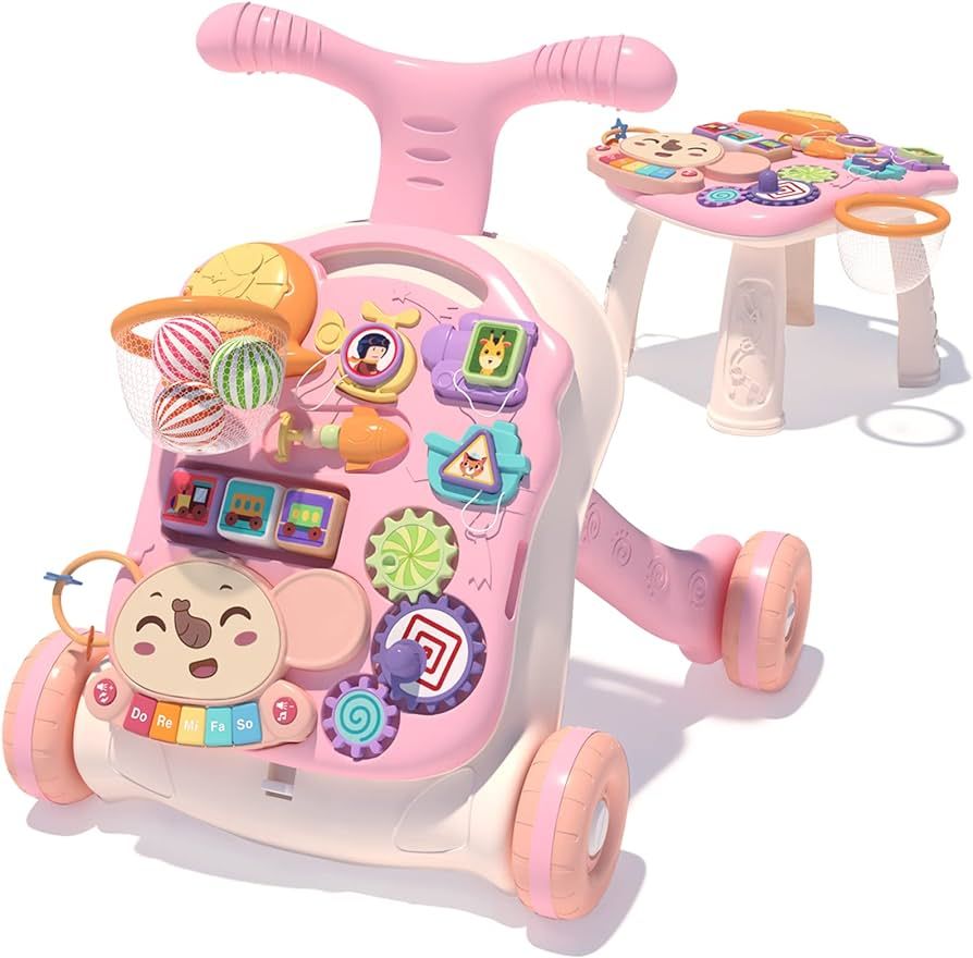 3 in 1 Baby Walker and Activity Center for Baby Girl,Toddler, Learning to Walk, Sit to Stand, Ear... | Amazon (US)