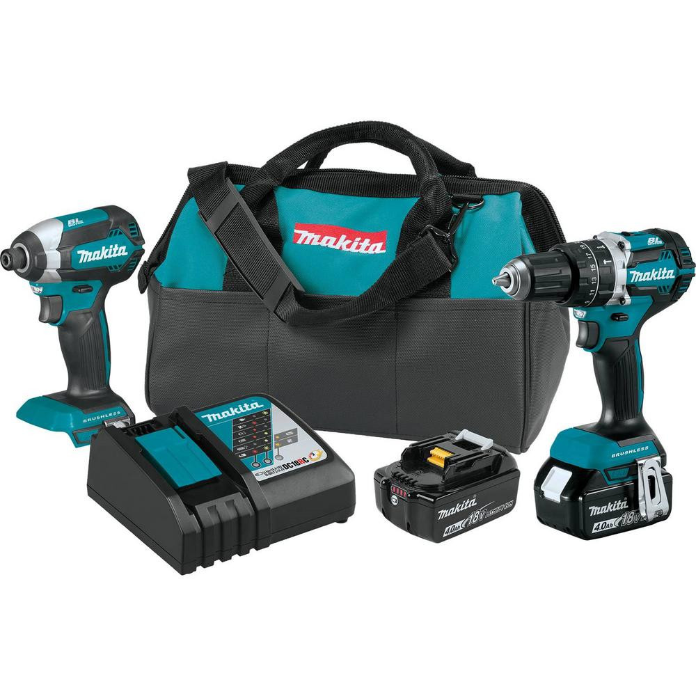 18-Volt LXT Lithium-Ion Brushless Cordless Hammer Drill and Impact Driver Combo Kit (2-Tool) w/ (... | The Home Depot