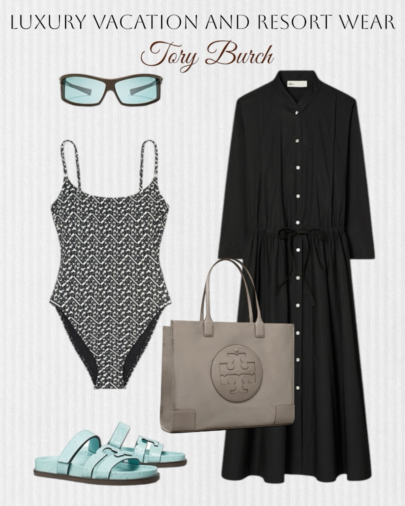 Luxury vacation outfit from Tory Burch. 




Luxury resort wear, resort outfit, vacation style, vacation vibes, one piece swimsuit, sunglasses, Sunnies, luxury outfit, Tory Burch bag, Tory Burch slides, 

#LTKSwim #LTKSeasonal #LTKShoeCrush #LTKTravel #LTKItBag #LTKSwim