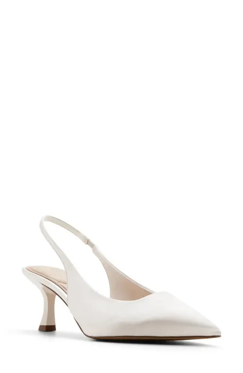 ALDO Kiarrah Slingback Pointed Toe Pump in Cream at Nordstrom, Size 6.5 | Nordstrom
