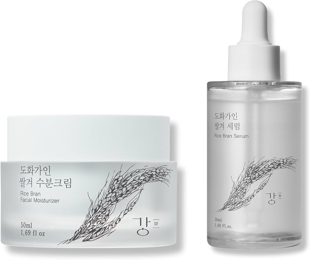 Dewy Radiance Set - Suero de salvado de arroz y humectante facial diario para hidratación y bril... | Amazon (US)
