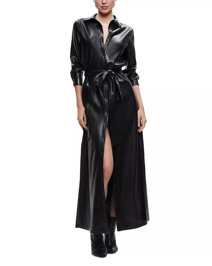 Chassidy Faux Leather Maxi Shirt Dress | Bloomingdale's (US)