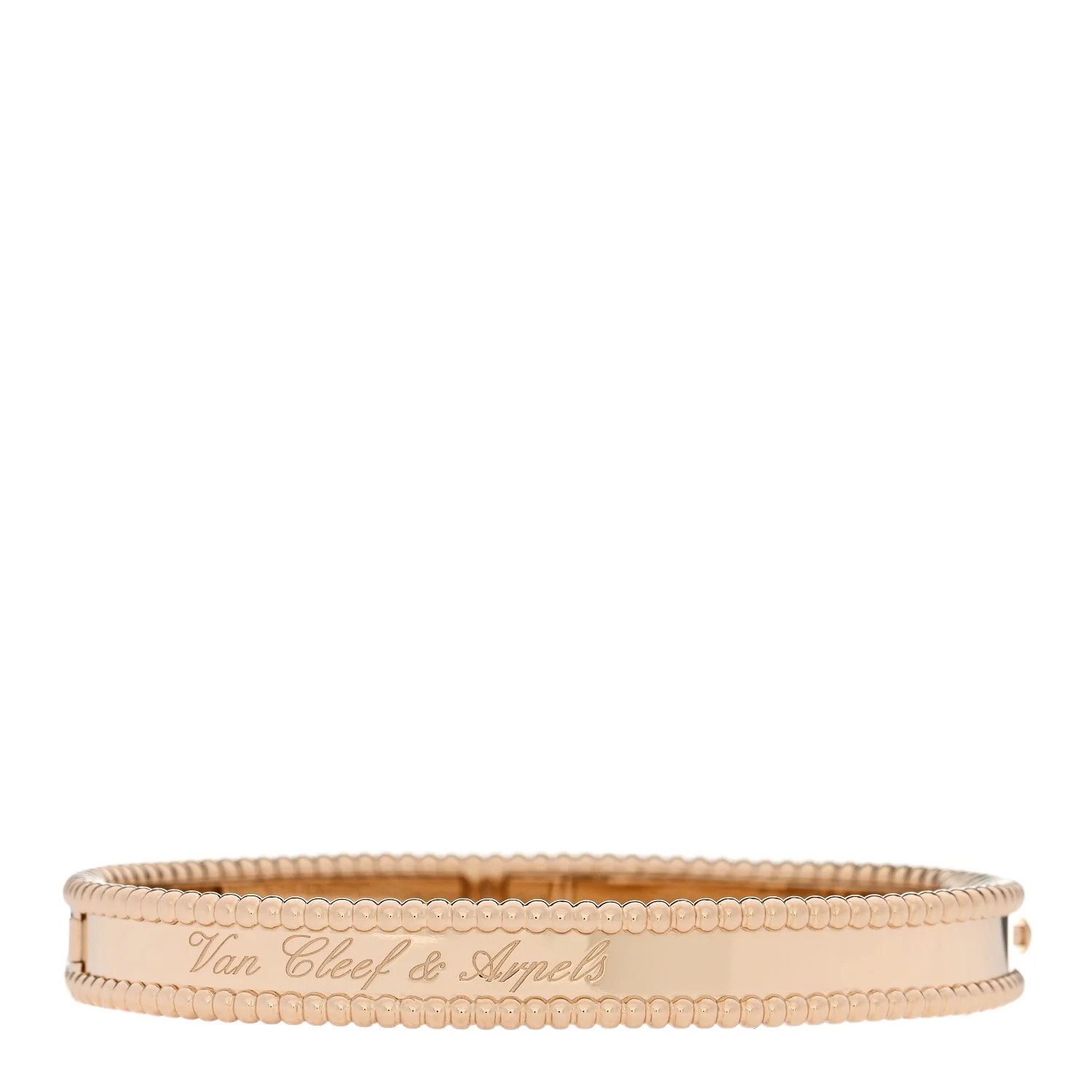 Van Cleef & Arpels 18K Yellow Gold Perlee Signature Bangle Bracelet M | FASHIONPHILE (US)
