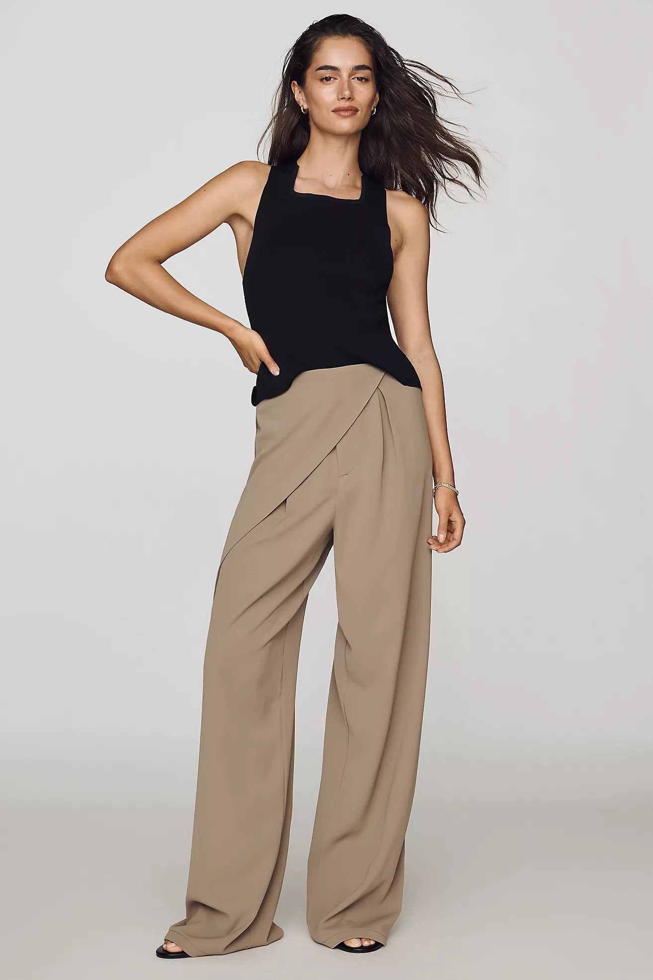 Rue Draped Trousers Pants | Anthropologie (US)