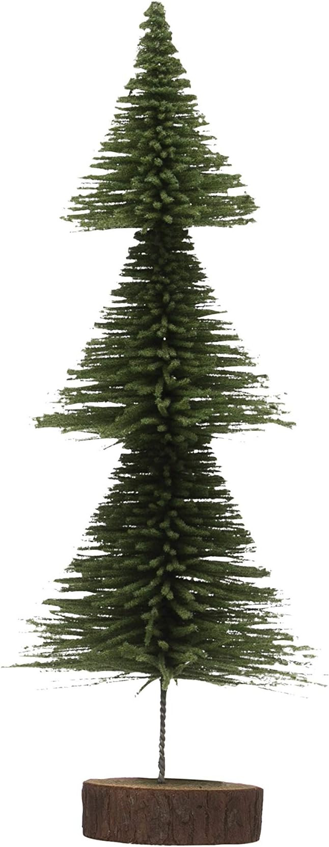 Creative Co-Op Bottle Brush Wood Base Trees, One Size, Green | Amazon (US)