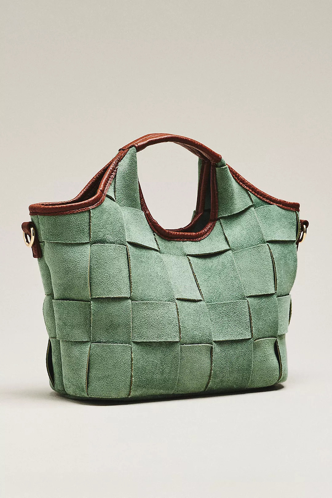 By Anthropologie Woven Faux Suede Mini Satchel | Anthropologie (US)