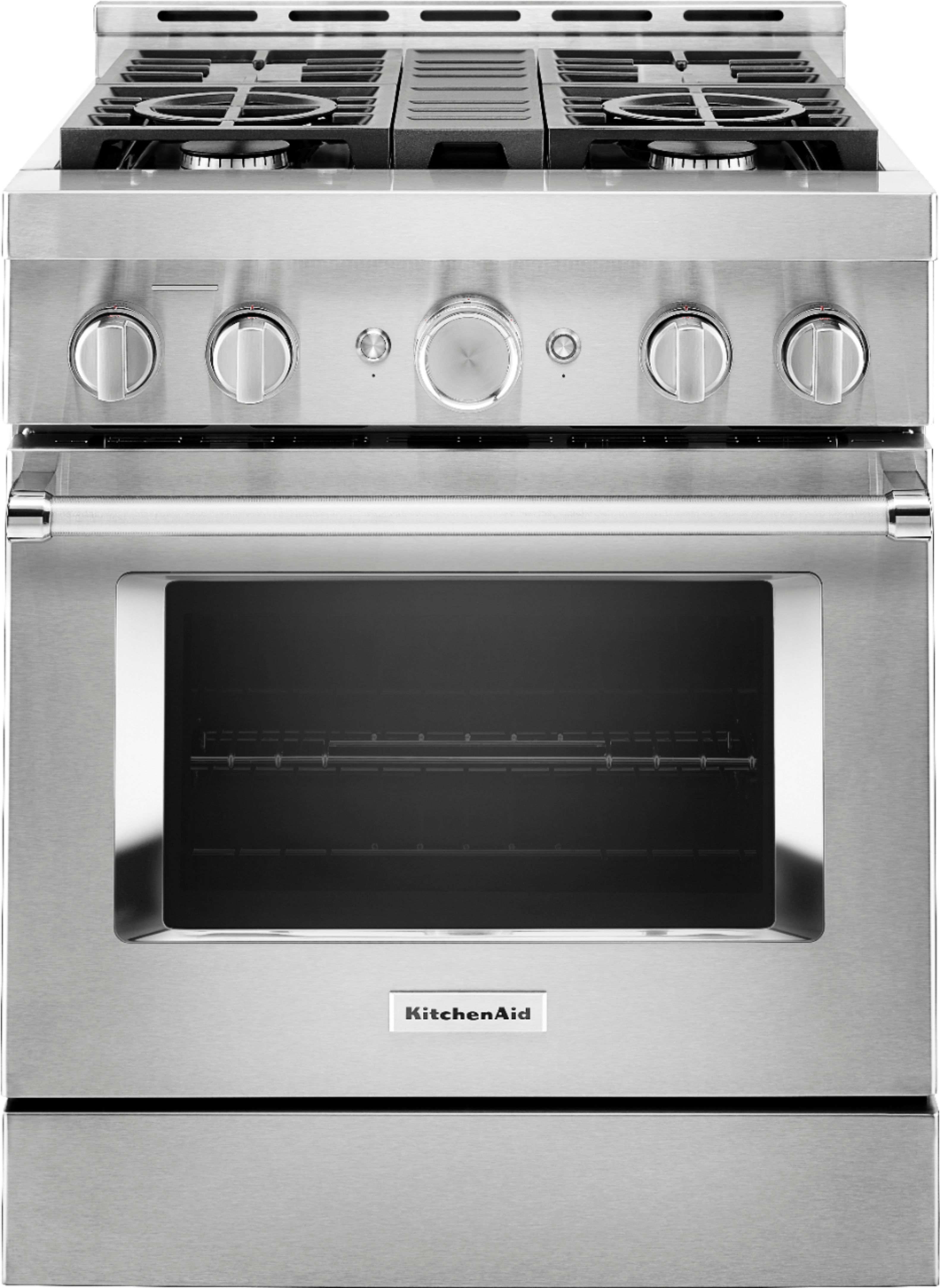 KitchenAid Commercial-Style 4.1 Cu. Ft. Slide-In Gas True Convection Range with Self-Cleaning Sta... | Best Buy U.S.