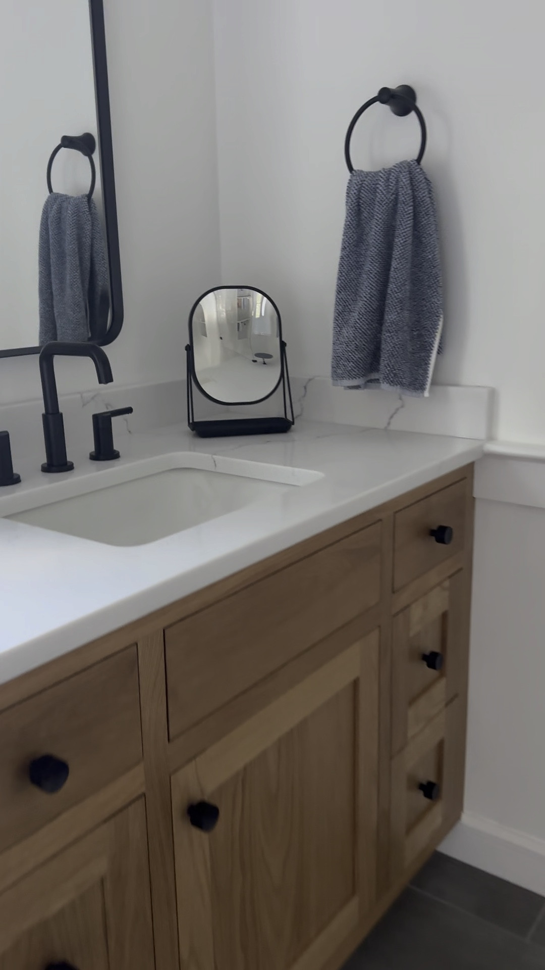 This Target find mirror is perfect to sit on my vanity for makeup and close ups. It’s easy to move around and matches our black hardware! 

#LTKfindsunder50 #LTKbeauty #LTKhome