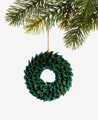 Holiday Lane Enchanted Emerald Green Wreath Ornament, Macy's Exclusive - Macy's | Macy's