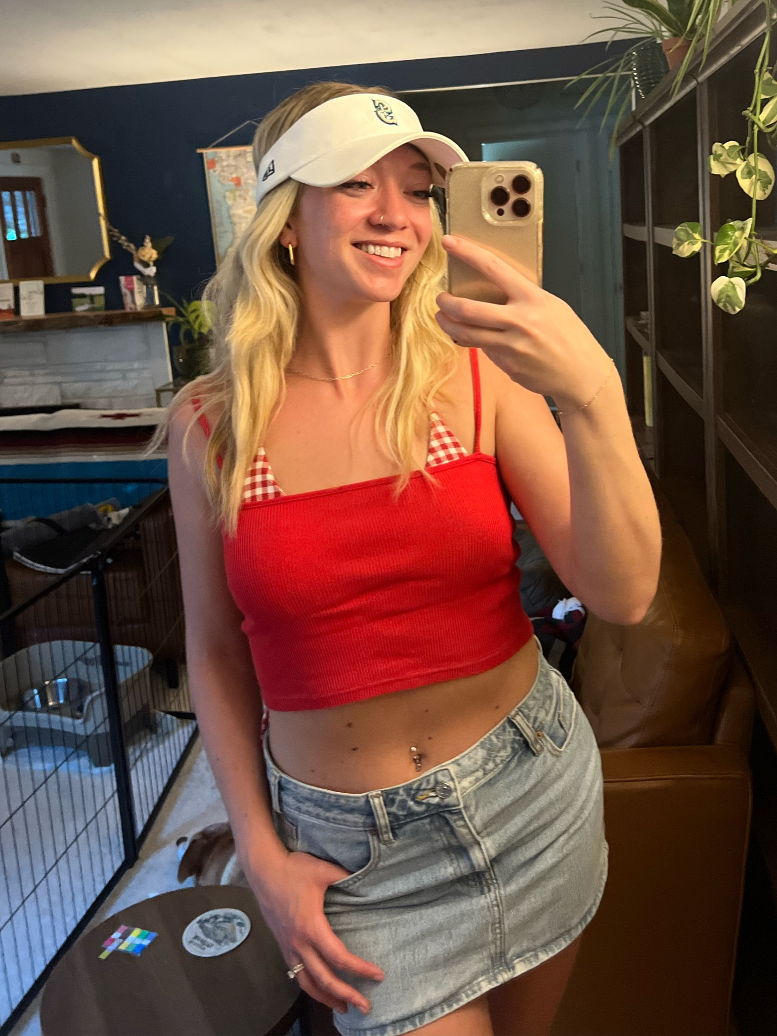 Fun Fourth of July outfit! Love wearing a lil red white and blue! ❤️💙 this would also be great for an Olympics watch party or other USA event this summer. Linking what I’m wearing + similar items! 

#LTKSummerSales #LTKSeasonal #LTKParties