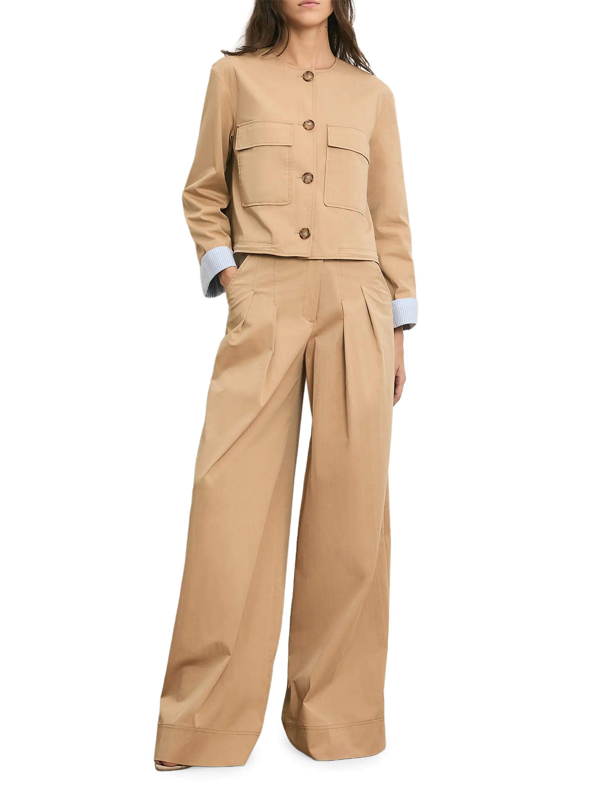 Veronica Beard Heron Pleated Wide-Leg Pants | Saks Fifth Avenue | Saks Fifth Avenue