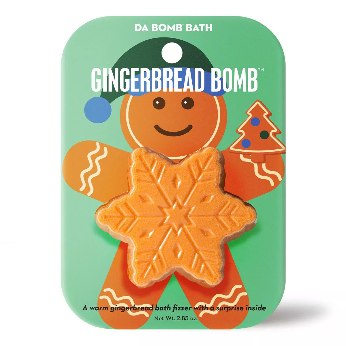 Da Bomb Bath Fizzer Snowflake Gingerbread Bath Bomb - 2.85oz | Target