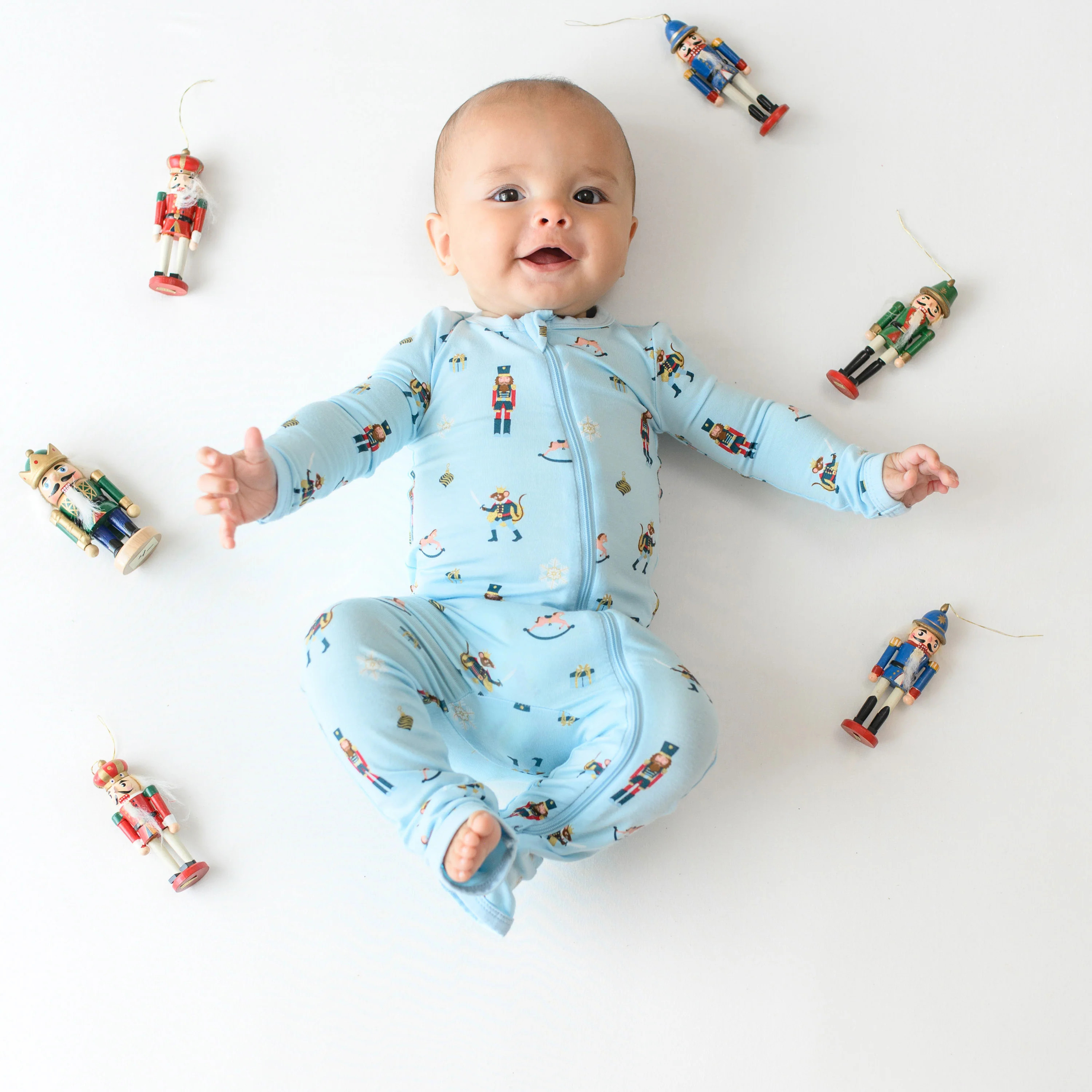 Zippered Romper in Nutcracker | Kyte BABY