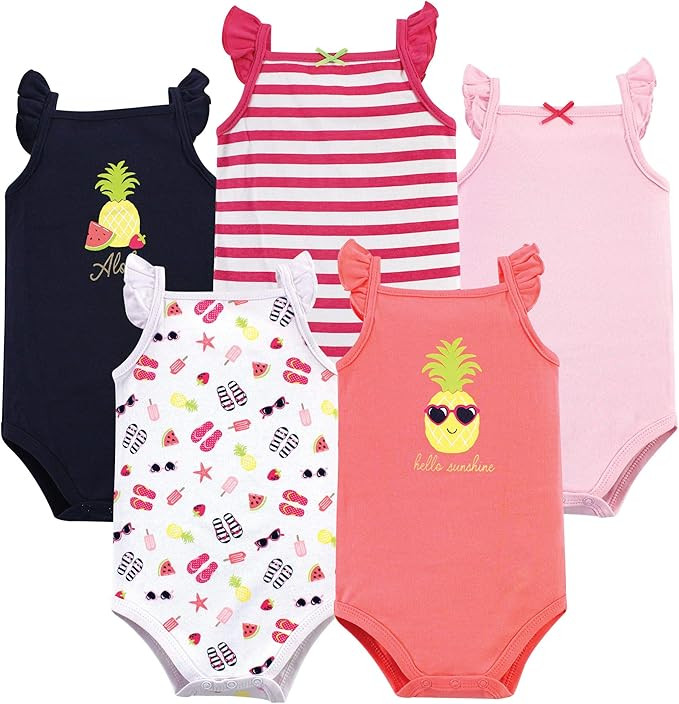 Hudson Baby Unisex Baby Cotton Sleeveless Bodysuits | Amazon (US)