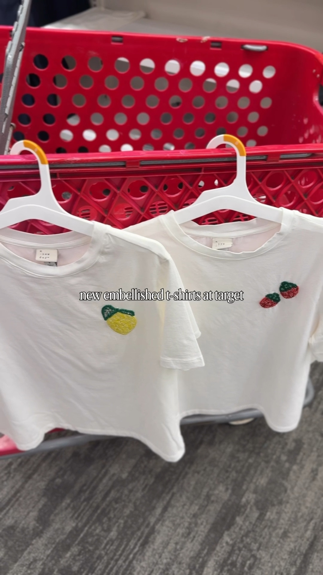 Lemon or strawberry?! 🍋🍓 These embellished cotton tees from A New Day at Target are the cutest little pop of fun for spring! The details are so pretty and they’re only $20 each!

#LTKgrwm #LTKootd #LTKSeasonal