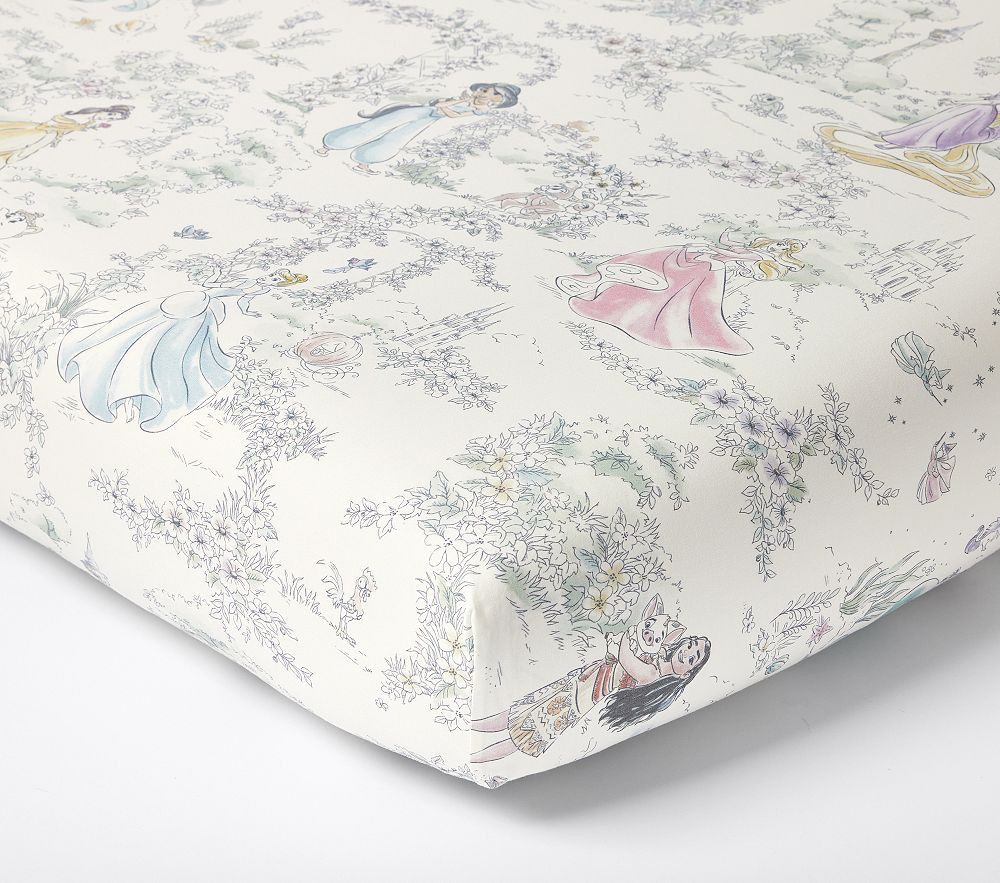 Disney Princess Heritage Organic Crib Fitted Sheet | Pottery Barn Kids