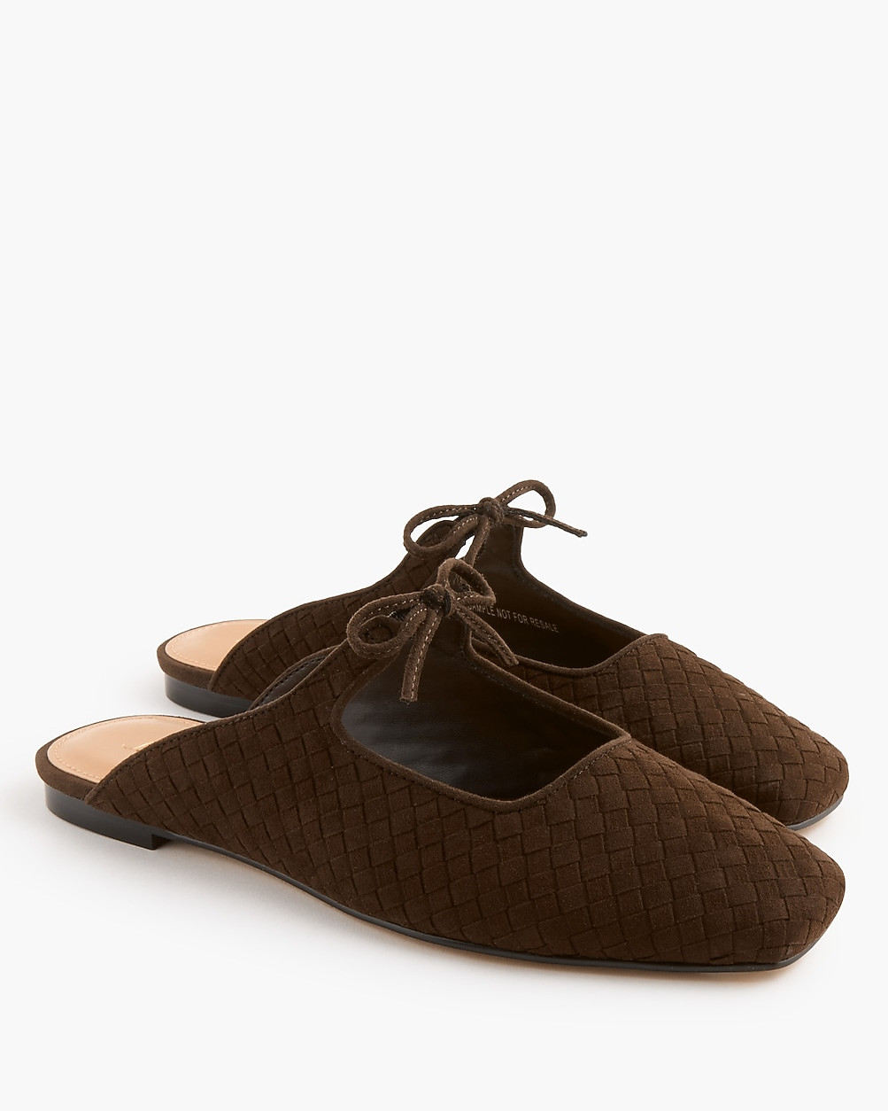 Sueded woven tie mules | J.Crew Factory