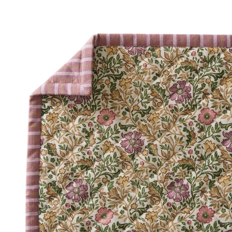 Better Homes & Gardens Edith Vine Reversible Placemat, 20 in x 14 in, Cotton Polyester Linen Blen... | Walmart (US)