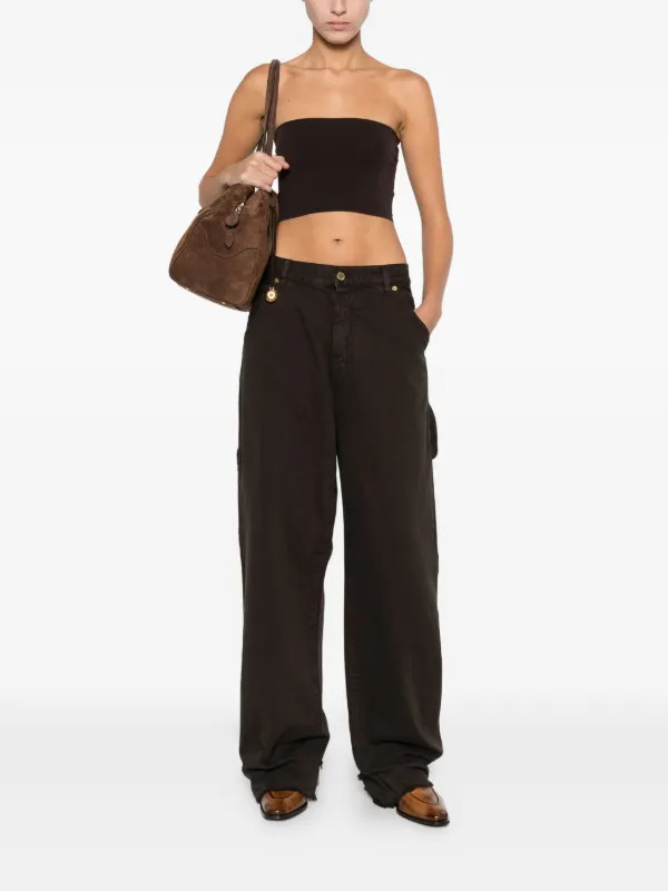 DARKPARK Frayed Denim straight-leg Jeans | Brown | FARFETCH AU | Farfetch Global