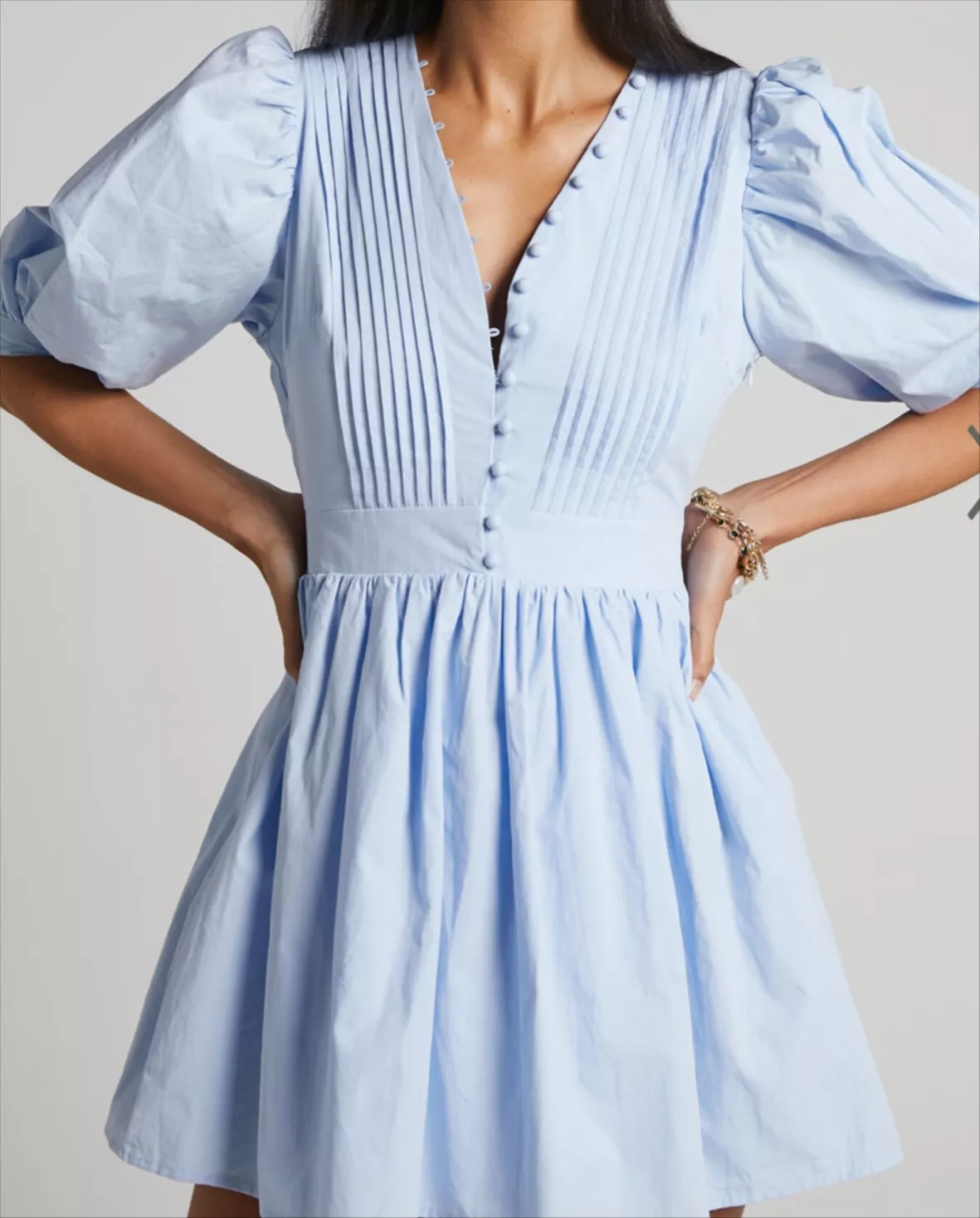 Puff Sleeve Textured Smock Dress curated on LTK