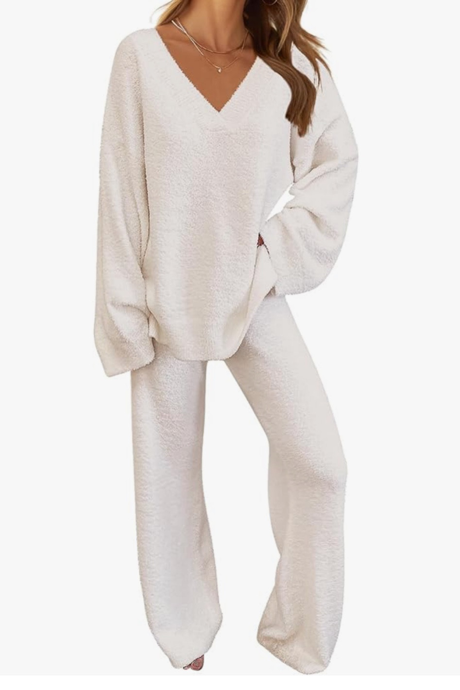 Two piece fuzzy fleece pjs | pajamas | lounge wear | fall lounge wear | cozy lounge wear 

#LTKStyleTip #LTKHome #LTKFallSale