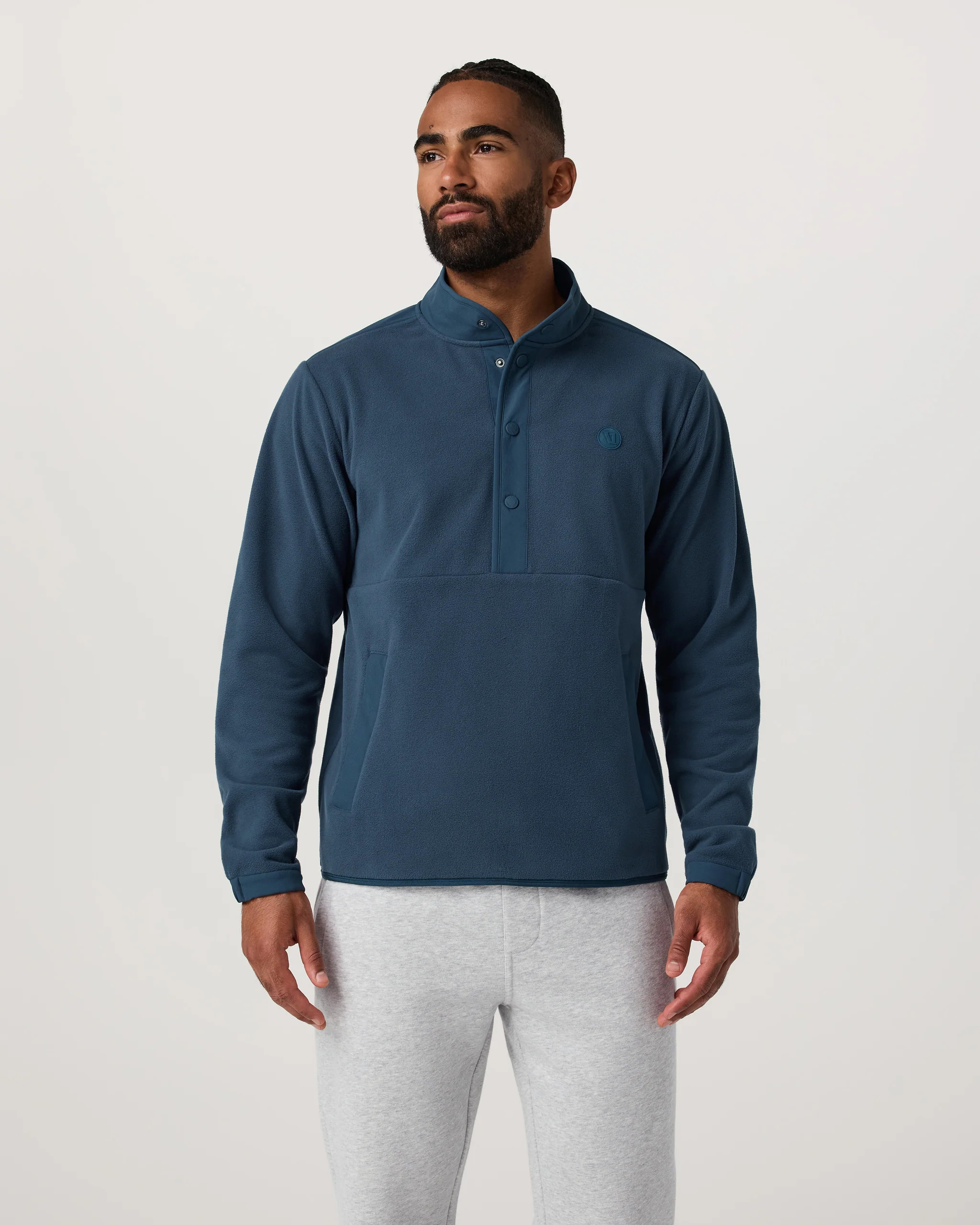 Aspen 1/2 Snap | Men's Ocean Blue Mock-Neck Pullover | Vuori | Vuori Clothing (US & Canada)