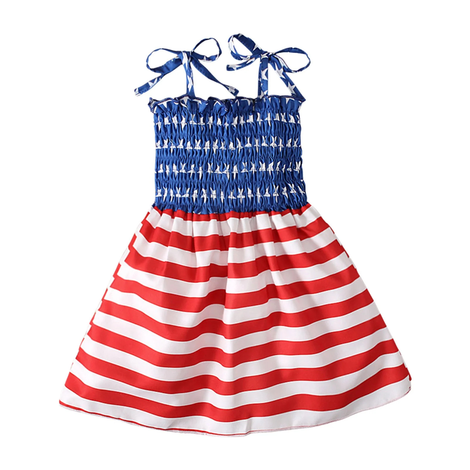 Zanarzt Toddler Girl 4th Of July Dress Kids 4th of July Dresses Toddler Girls Red White and Blue ... | Walmart (US)