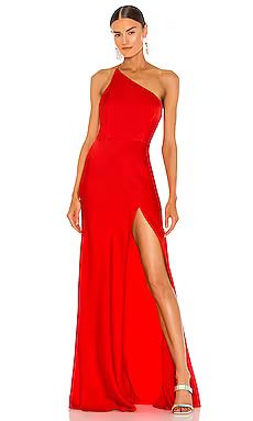 SAU LEE Hailey Dress in Cherry Red from Revolve.com | Revolve Clothing (Global)