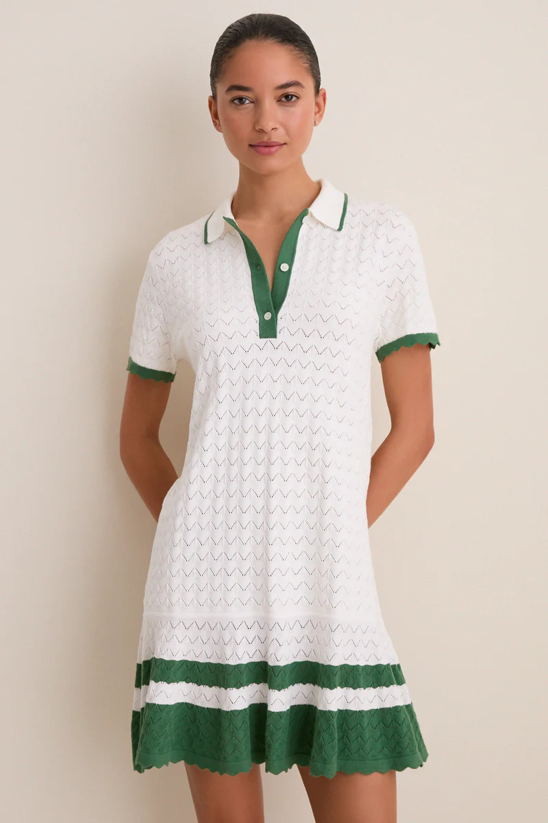 White May Sweater Polo Dress | Tuckernuck (US)