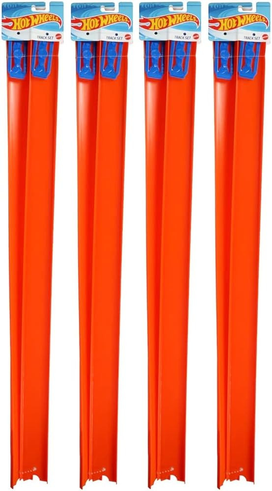 Hot Wheels Tracks Expansion Packs Track Pieces & Connectors 4 Packs of 2 (Straight Track) | Amazon (US)