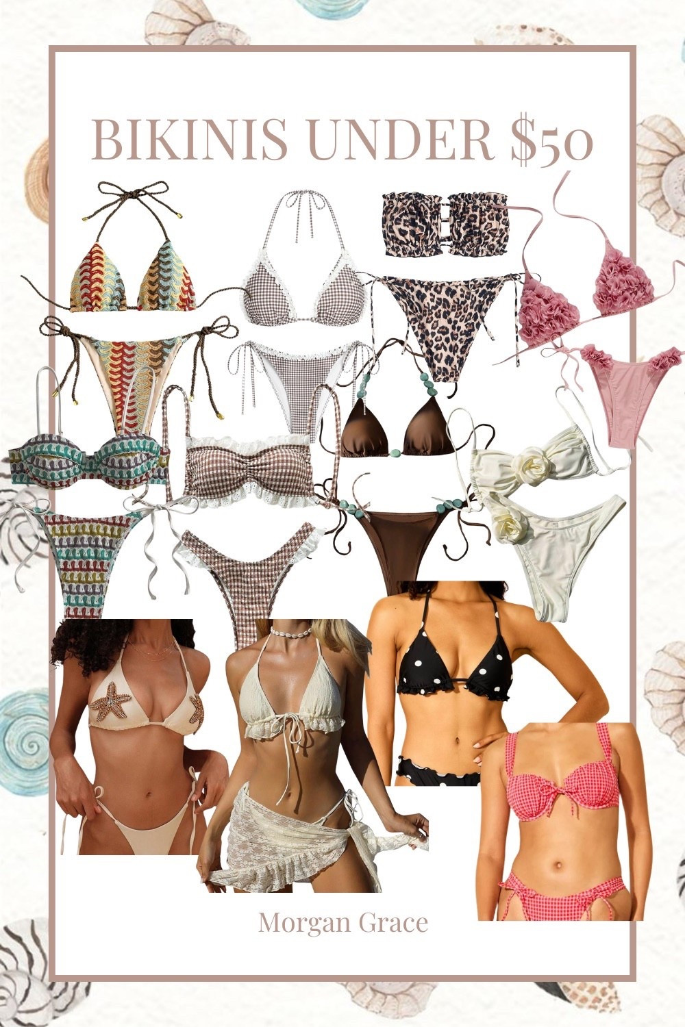 Bikinis Under $50

Amazon bikinis, Target bikinis, Amazon ruffle bikini, Amazon seersucker bikini, Amazon polka dot bikini, Amazon gingham bikini, Amazon lace bikini, Amazon sequin bikini, colorful Amazon bikini, trendy Amazon bikini, sexy Amazon bikini, pink Amazon bikini, affordable bikinis, bikini under $30, budget friendly swimwear, Amazon swimwear women, Target swimwear women, cute bikinis for summer, summer swimwear trends 2026, flattering bikini sets, high waisted bikini, triangle bikini top, bandeau bikini top, halter bikini top, tie strap bikini, adjustable strap bikini, supportive bikini top, small bust bikini, full coverage bikini bottoms, cheeky bikini bottoms, modest bikini set, feminine bikini set, girly swimwear, flirty bikini style, romantic swimwear, cottagecore bikini, vintage inspired bikini, retro bikini style, polka dot swimwear, gingham swimwear, textured bikini, ruffle trim bikini, lace trim bikini, statement bikini set, beach outfit bikini, pool day outfit, vacation swimwear, tropical vacation bikini, beach vacation outfit, resort wear swim, poolside outfit bikini, tanning bikini, minimal tan line bikini, bright color bikini, pastel bikini set, neutral bikini set, black bikini set, white bikini set, red bikini set, hot pink bikini, summer beach outfits, hot weather outfits, vacation packing swimwear, travel friendly swimwear, quick dry bikini, comfortable swimwear women, cute beach outfits women, trendy swimwear finds, Amazon fashion finds swimwear, Target fashion finds swimwear, affordable summer outfits, Morgan Grace Howe

#LTKSeasonal #LTKTravel #LTKSwim