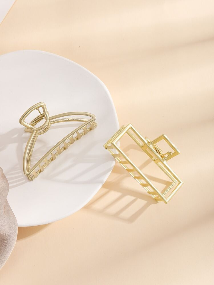 2pcs Simple Hair Claw | SHEIN