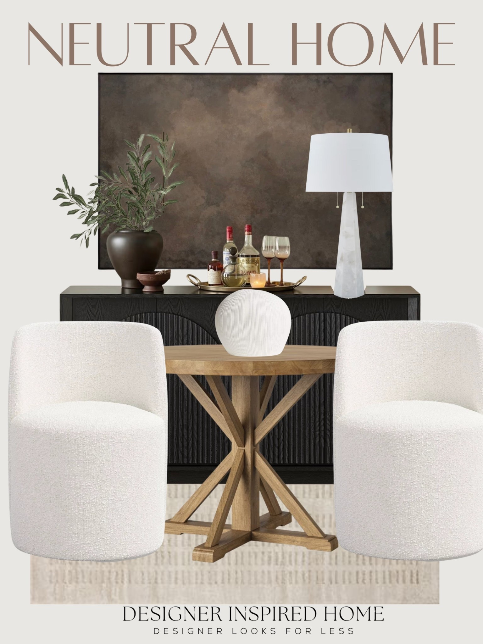 Neutral home dining room moodboard 

#LTKHome #LTKFindsUnder100