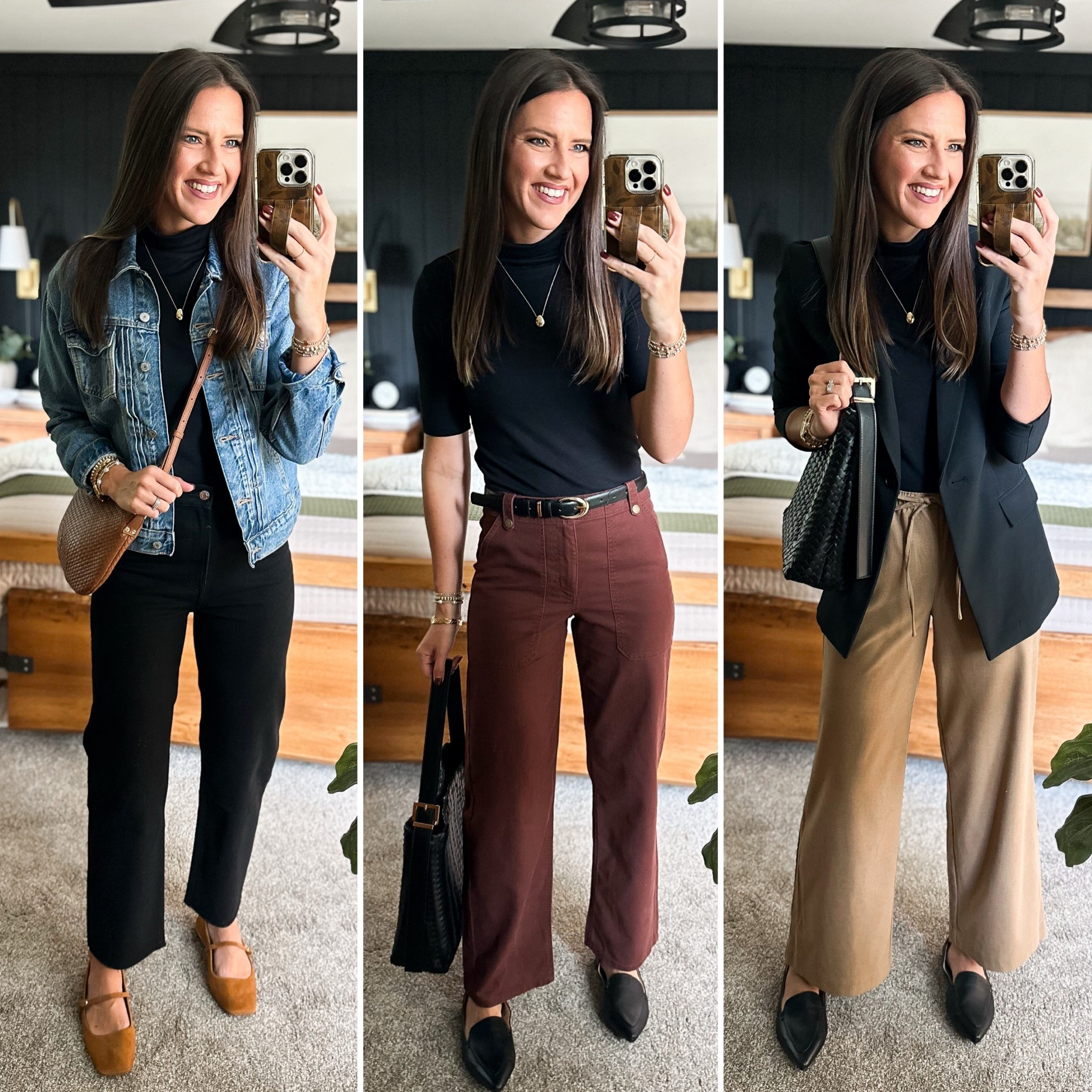 Fall Capsule Wardrobe - Black Mock Neck Sweater (size small) 