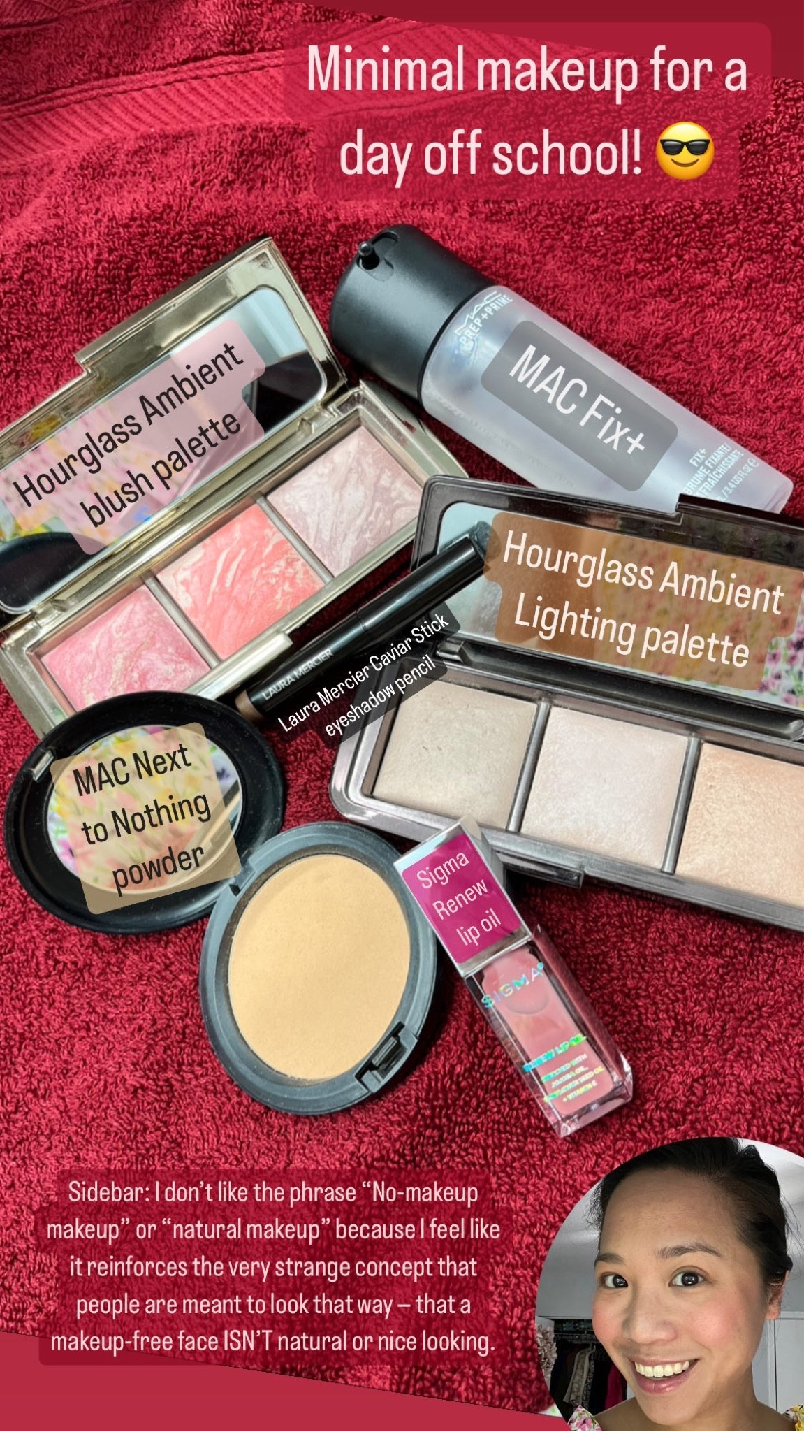 Minimal Makeup: High Impact

Day-off school makeup look — all of which can be found at Ulta!

1) MAC Fix+
2) MAC Next to Nothing Face Powder
3) Hourglass Ambient Lighting Palette
4) Hourglass Ambient Blush Palette
5) Laura Mercier Caviar Stick
Sigma Renew Lip Oil

#LTKunder100 #LTKunder50 #LTKbeauty