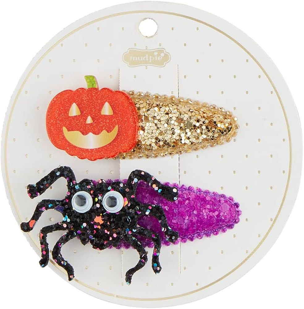 Mud Pie Baby Girl's Halloween Hair Clips, One Size | Amazon (US)