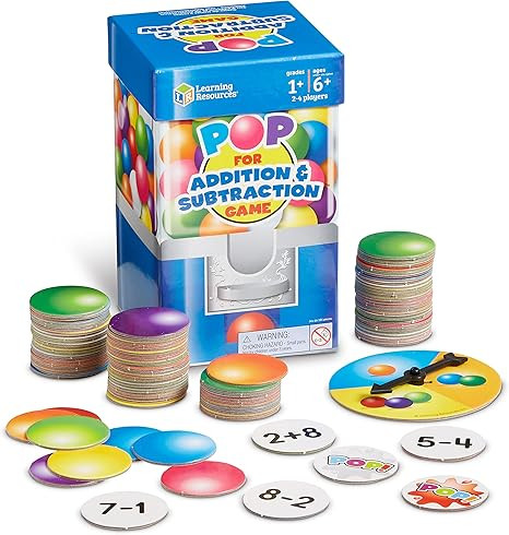 Learning Resources Pop For Addition & Subtraction Math Game - 100 Pieces, Ages 6+ | Grades 1+ Cla... | Amazon (US)