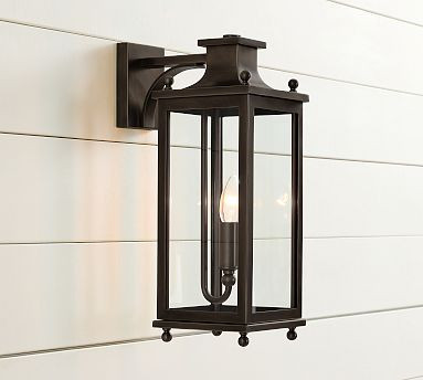 Belvedere Metal Outdoor Lantern Sconce (16") | Pottery Barn (US)