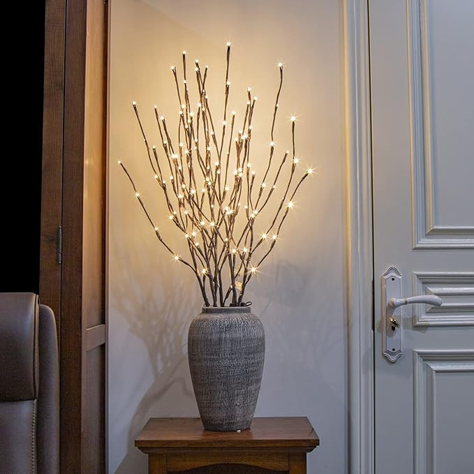 PEIDUO 6PK Lighted Willow Branch 30Inch 6PK 120L LED Pathway Lights for Christmas Room Decoration... | Amazon (US)