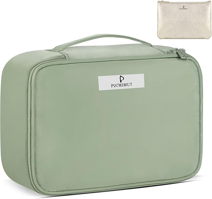 Pocmimut Makeup Bag Cosmetic Bag for Women Cosmetic Travel Makeup Bag Large Travel Toiletry Bag f... | Amazon (US)