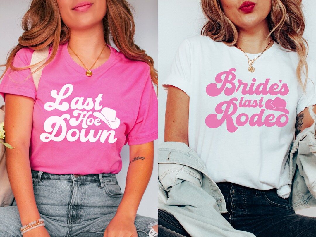 Hoedown Bachelorette Shirts, Nashville Bachelorette Shirts, Last Hoedown, Brides Last Rodeo, Pink... | Etsy (US)