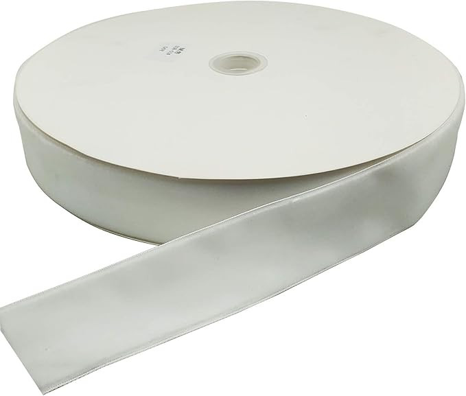 10 Yards Velvet Ribbon Spool (White, 1 1/2") | Amazon (US)