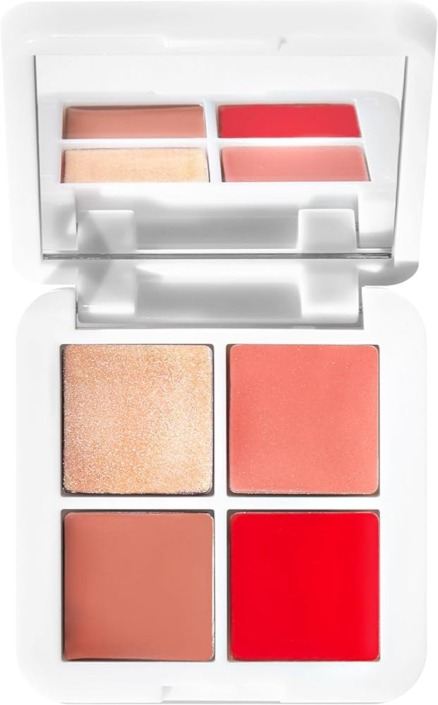 RMS Beauty Glow Quad Mini - Makeup Palette, Cream Highlighter Makeup, Blush Palette, Cheek Lip Ti... | Amazon (US)